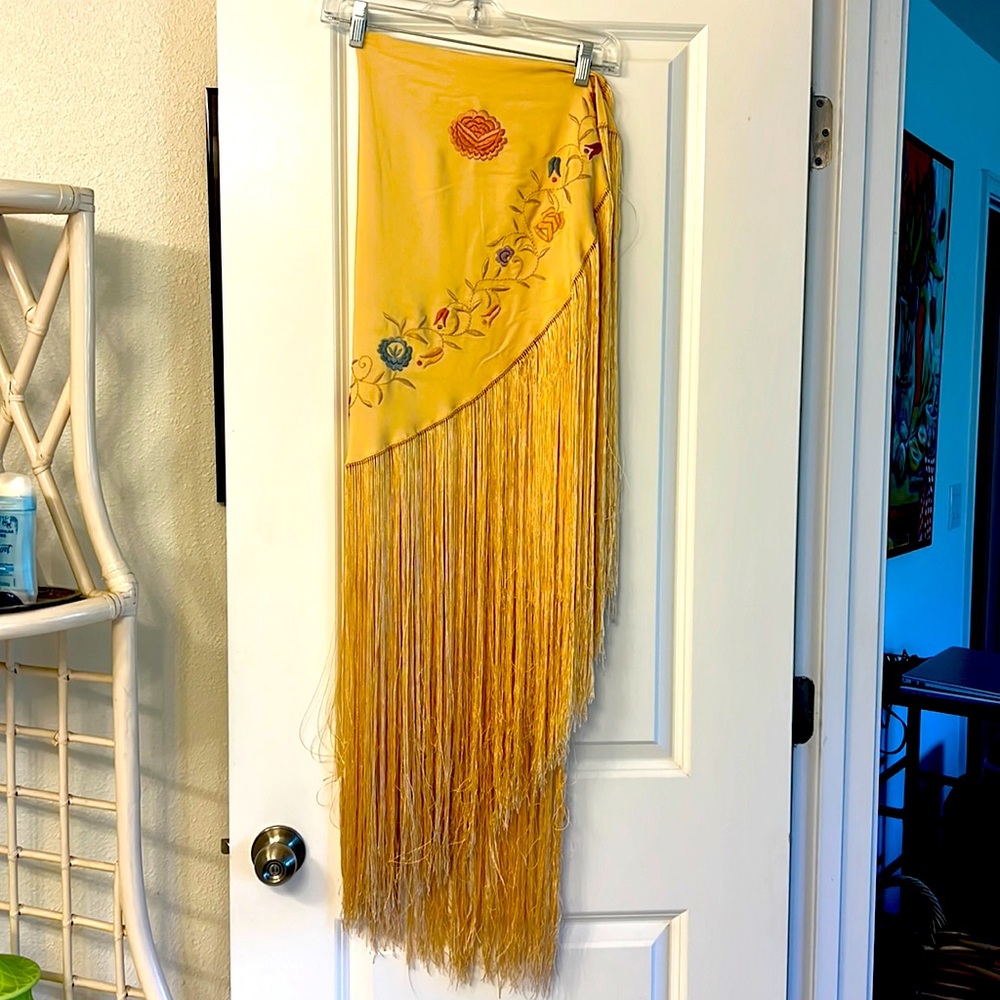 1920s Vintage Piano Scarf Shawl Silk